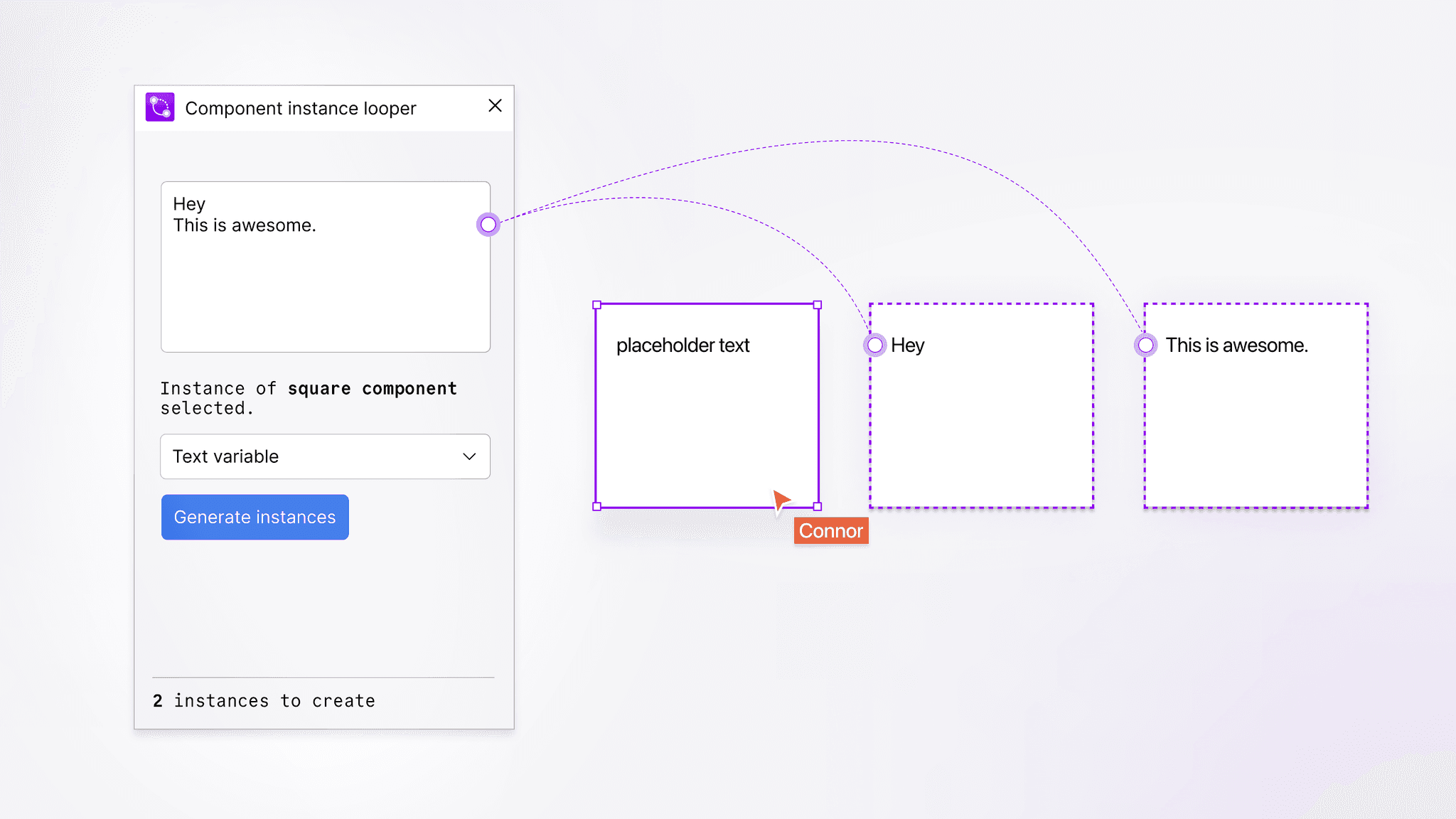 Figma Plugin: Component Instance Looper