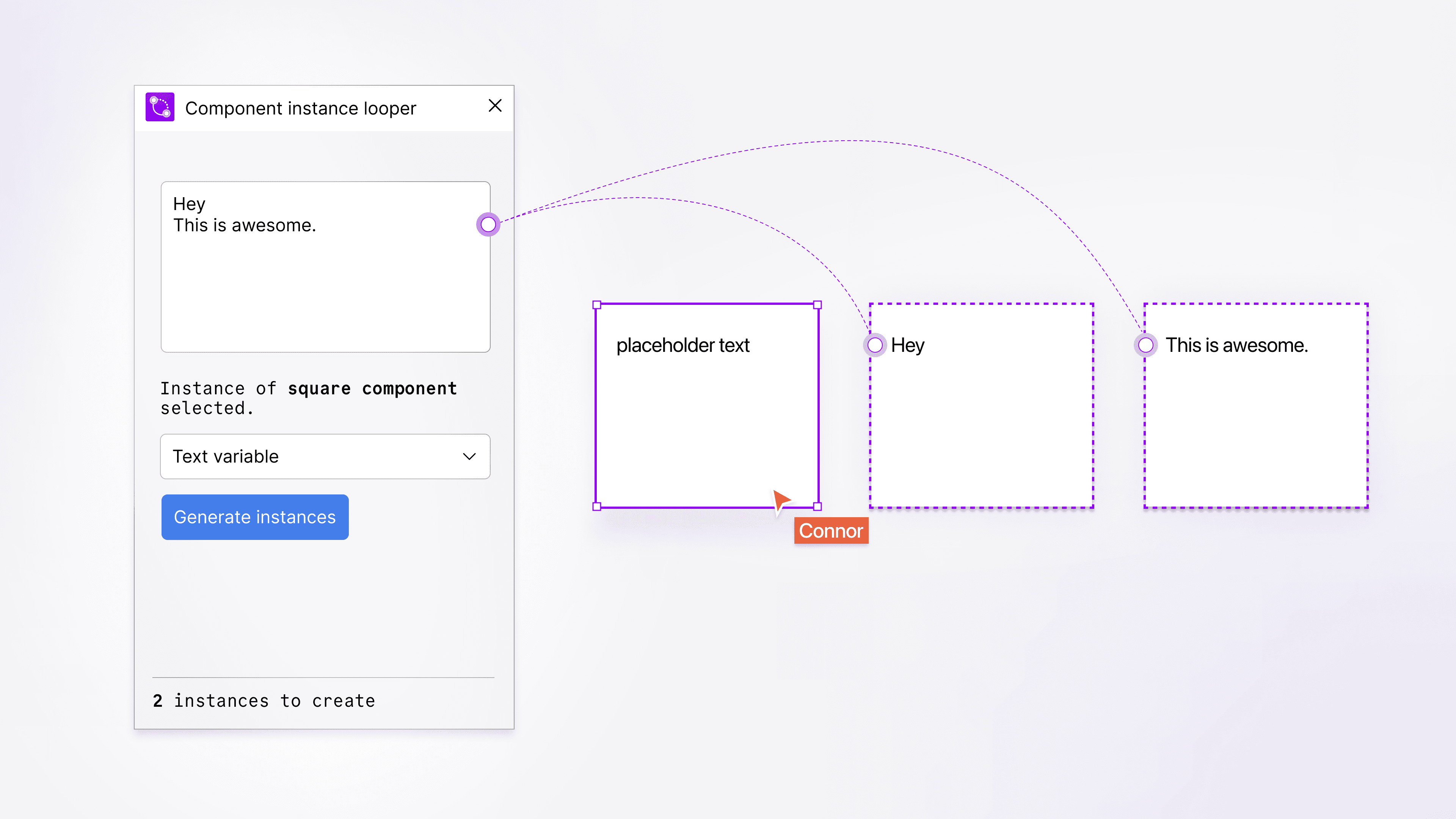 Figma Plugin: Component Instance Looper